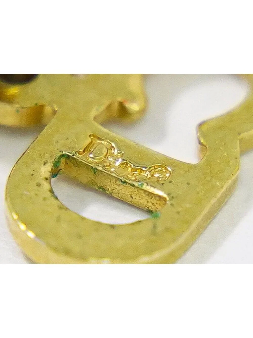 Dior Logo Bottle Cap Motif Bracelet Bangle Gold Plated